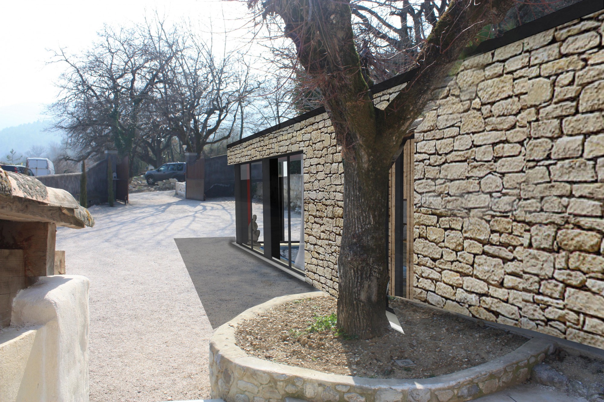 Création d'un espace fitness dans la Bastide du vieux chêne à Condorcet