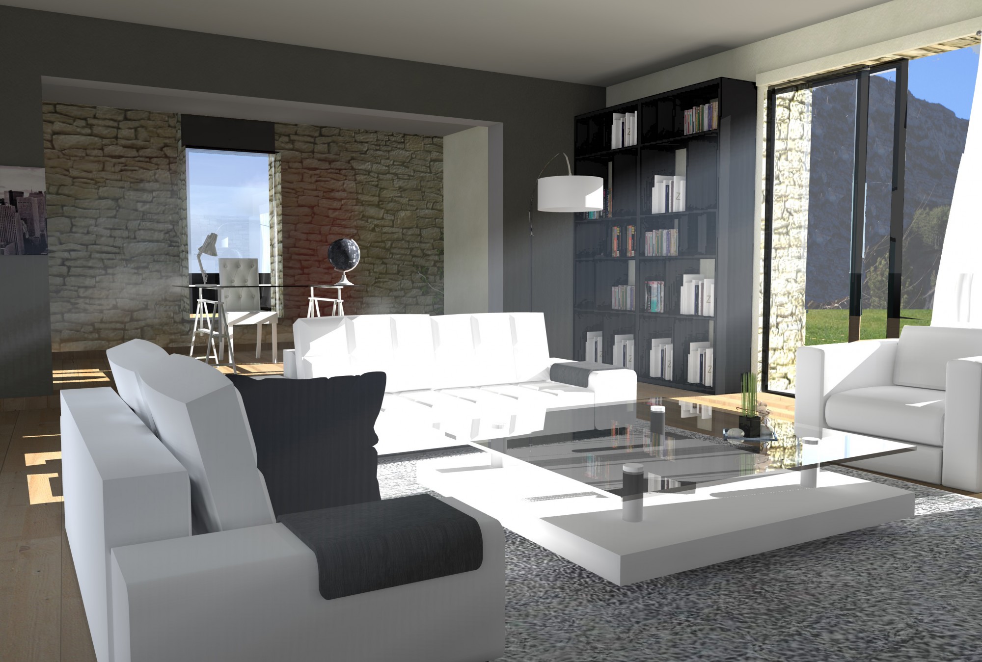 Vue intérieure de l'extension